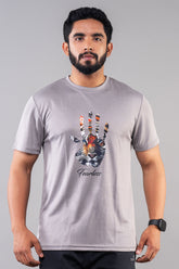 MINIMAL BUZZ FEARLESS GRAPHIC T-SHIRTS - LIGHT GREY